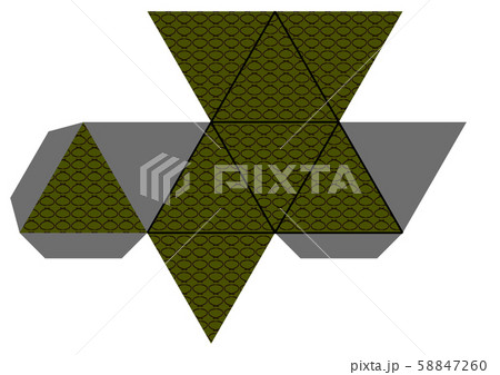 正八面体の展開図 正八面体の展開図 58847260