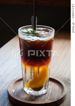 Iced coffee in coffee shop 58847287