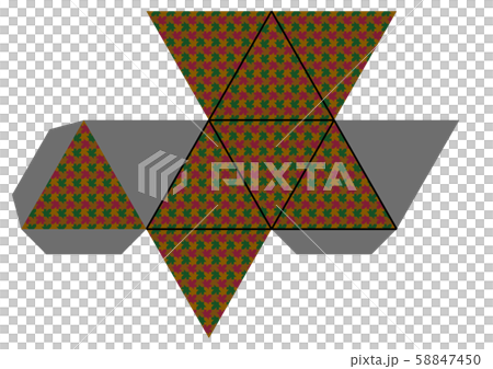 正八面体の展開図 58847450