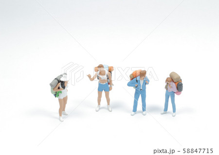 World Travel concept as a miniature figure with 58847715