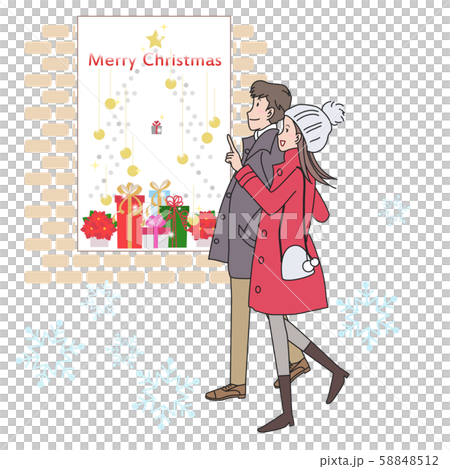 プレゼントを買いに行く恋人　クリスマス 58848512