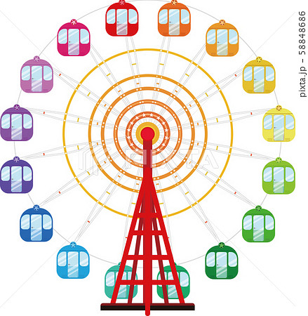 観覧車のイラスト素材