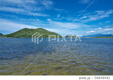 【三方五湖 (久々子湖)】 福井県三方上中郡若狭町気山 【三方五湖 (久々子湖)】 福井県三方上中郡若狭町気山 58849492