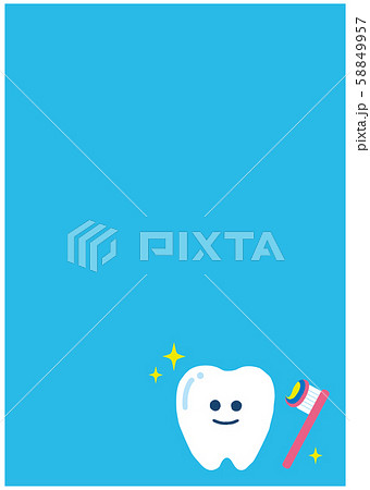 歯フレーム2縦のイラスト素材