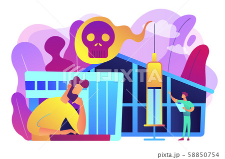 Drug rehab center concept vector illustration. 58850754