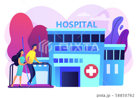 Rehabilitation center concept vector illustration. 58850762