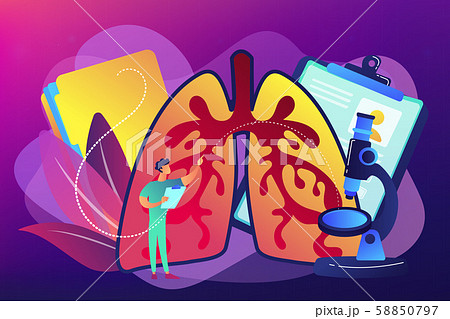 Obstructive pulmonary disease concept vector illustration. Obstructive pulmonary disease concept vector illustration. 58850797