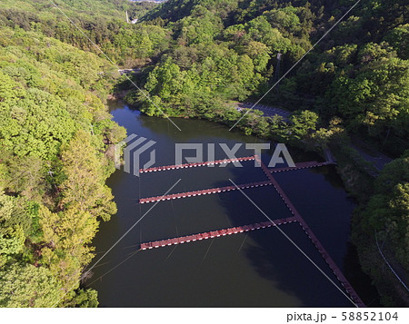 円良田湖(つぶらたこ)〜ドローンで空撮（埼玉県寄居町･美里町） 58852104