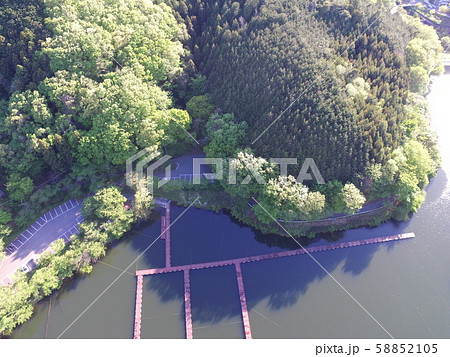 円良田湖(つぶらたこ)〜ドローンで空撮（埼玉県寄居町･美里町） 58852105