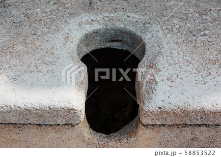 Antique marble public toilet in the city of 58853522