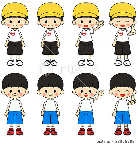 認識しやすい子供イラストセット 58856588