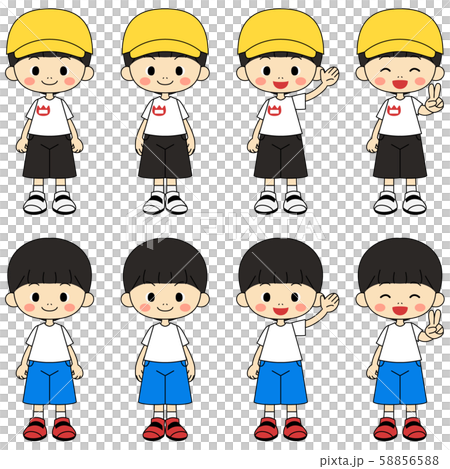 認識しやすい子供イラストセット 58856588