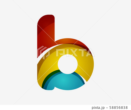 Letter b logo business icon design. Minimal flowing concept. Letter b logo business icon design. Minimal flowing concept. 58856838