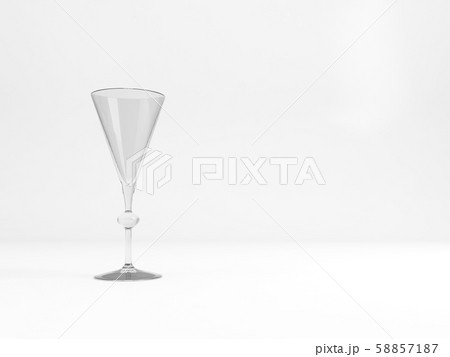Empty standard Sherry dessert wine glass 3d Empty standard Sherry dessert wine glass 3d 58857187