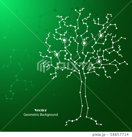 Science tree made of connected lines and dots 58857714