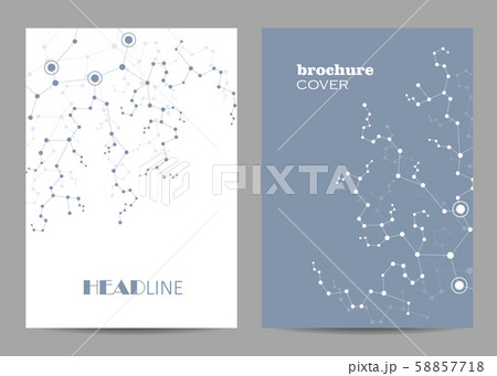 Modern vector templates for brochure cover in A4 size. 58857718