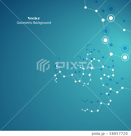 Technical abstract background with connecting dots and lines 58857720