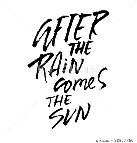 After The Rain Comes The Sun Hand Drawn Dry のイラスト素材