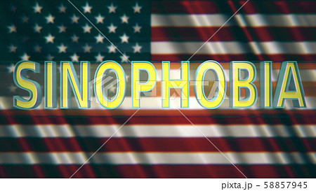 Sinophobia US China Contrary Concept 3D Illustration 58857945