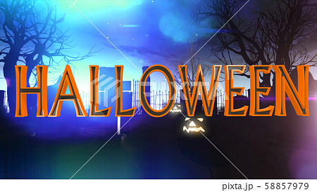 Halloween Creepy 3D Illustration with Text 58857979