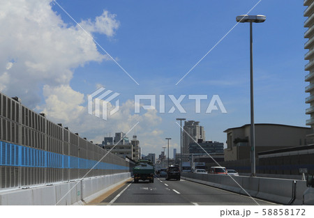 阪神高速3号神戸線、大坂方面行き、岩屋・摩耶付近 58858172