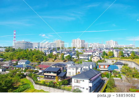 上谷戸大橋から望む稲城市の街並み 上谷戸大橋から望む稲城市の街並み 58859082