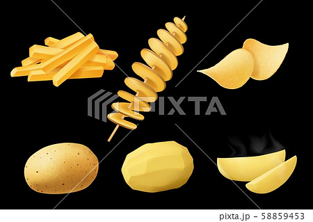 Tornado potato, chips and french fries 58859453