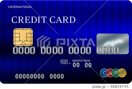 クレジットカード 青のイラスト素材