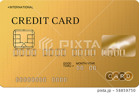 クレジットカード ゴールドのイラスト素材