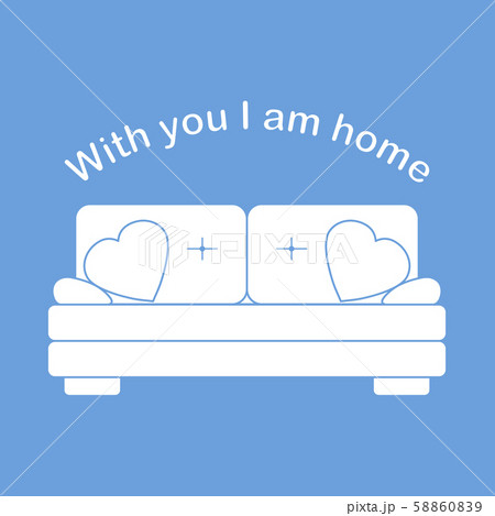 Sofa, pillows in heart shape Valentine's day Sofa, pillows in heart shape Valentine's day 58860839