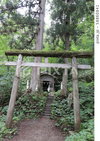 パワースポット 戸隠奥社 飯綱大明神 の写真素材