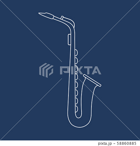 Saxophone Classical music wind instrument. 58860885