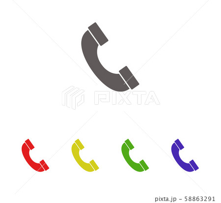 telephone handset icon telephone handset icon 58863291