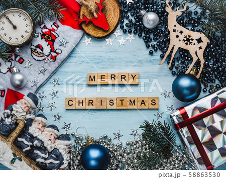 Merry Christmas and Happy New Year. Beautiful card Merry Christmas and Happy New Year. Beautiful card 58863530