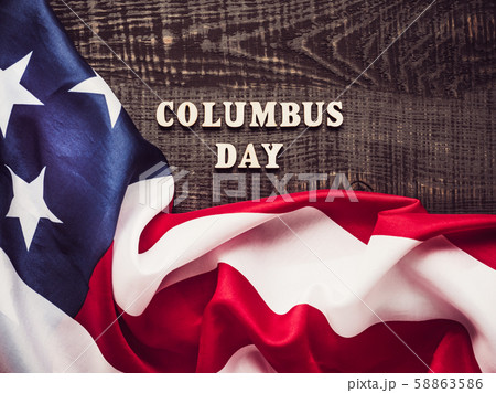 Beautiful Greeting Card on Columbus Day. 58863586