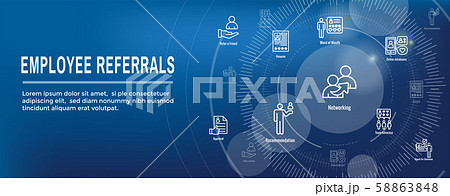 Employee Referrals Icon Set & Web Header Banner Employee Referrals Icon Set & Web Header Banner 58863848