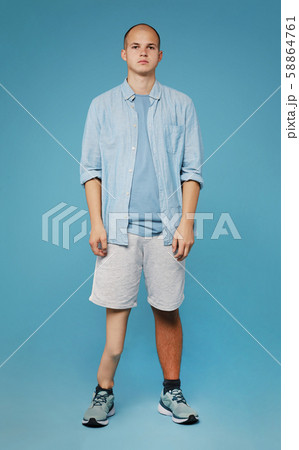 Portrait of disabled teenager 58864761