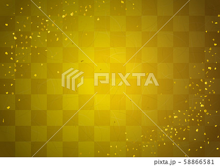 和紙テクスチャと市松模様　金粉 58866581