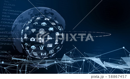 VR 5G AI 人工知能 フィンテック Fintech MaaS ICT ブロックチェーン 3D 58867457