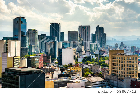 Skyline of the business district of Mexico City 58867712