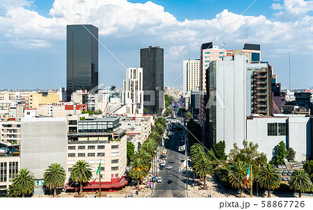 Skyline of the business district of Mexico City 58867726