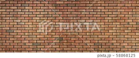 Wide red brick interior wall Wide red brick interior wall 58868125