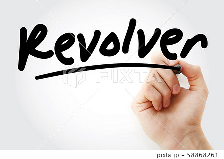 Hand writing Revolver with marker 58868261
