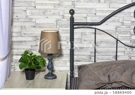 Calm pastel style and the interior of the bedroom Calm pastel style and the interior of the bedroom 58869400
