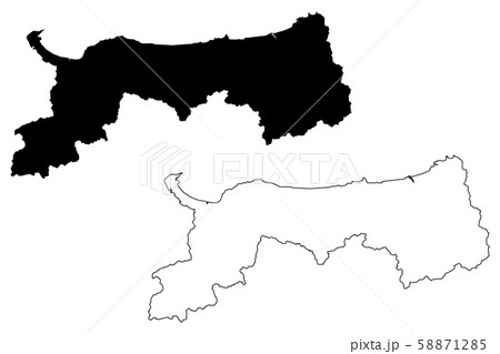 Tottori Prefecture map vector.... Tottori Prefecture map vector.... 58871285