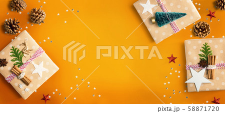 Handmade Christmas gift boxes with ornaments Handmade Christmas gift boxes with ornaments 58871720