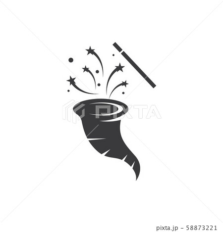 Wand Magic hat icon vector Wand Magic hat icon vector 58873221