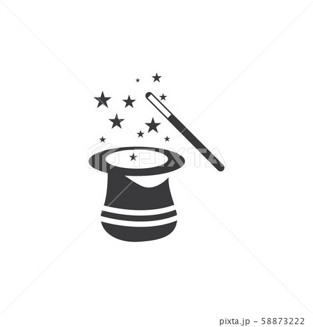 Wand Magic hat icon vector Wand Magic hat icon vector 58873222