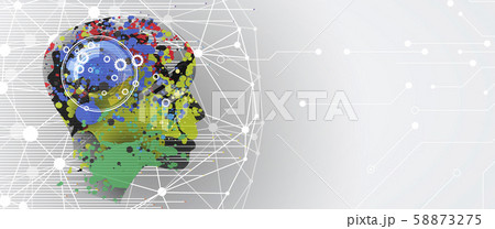 Abstract Artificial intelligence. Cloud computing. Abstract Artificial intelligence. Cloud computing. 58873275
