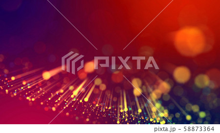 Abstract explosion of multicolored shiny particles or light rays like laser show. 3d render abstract Abstract explosion of multicolored shiny particles or light rays like laser show. 3d render abstract 58873364